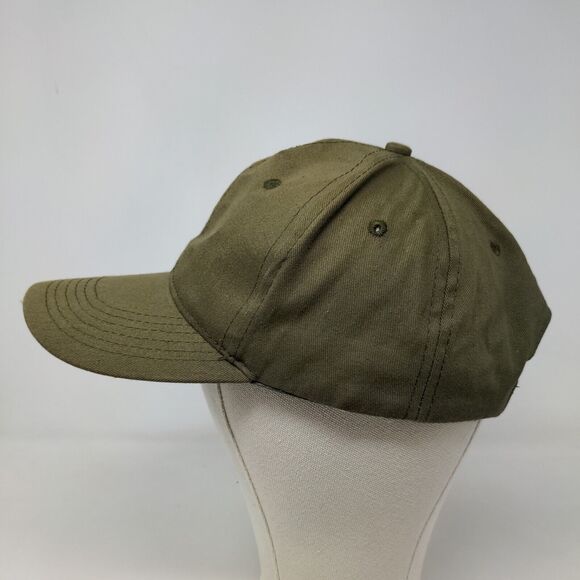 Unbranded Men's Strapback Hat Green Size 58CM Blank 100% Cotton - Picture 3 of 7